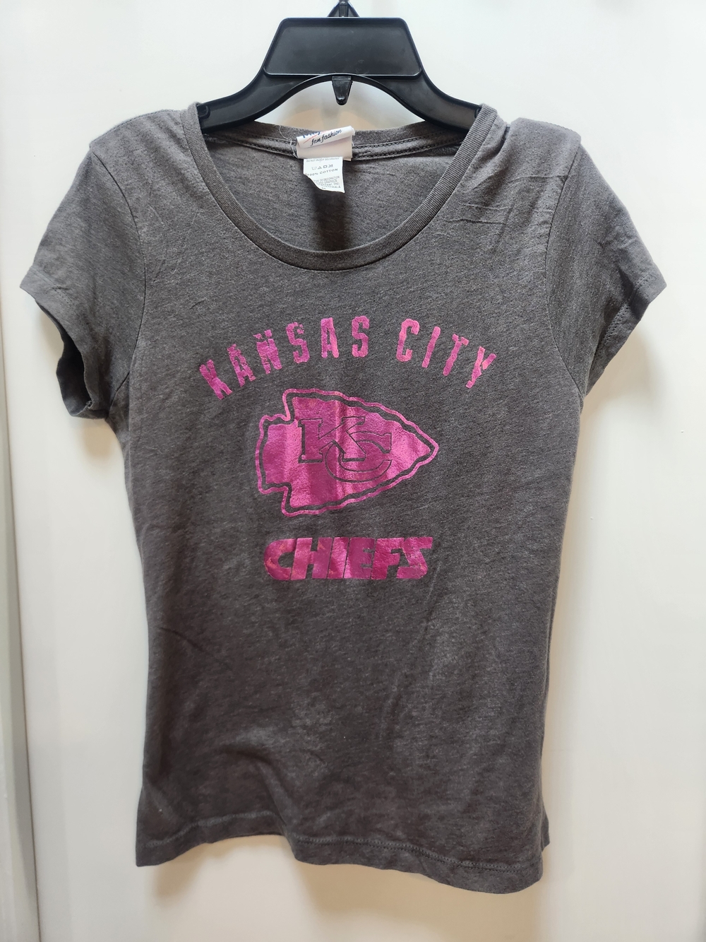 Majestic Gray Tee with Pink and Navy Logo
